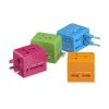 TA-013-Travel-Adaptor-With-Pouch-and-USB-Charger-Pink-Green-Blue-orange